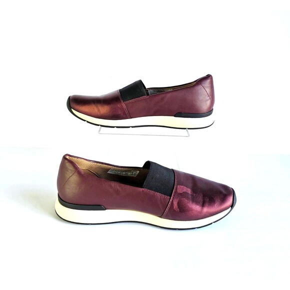 VIONIC Cosmic Cameo Camo Slip On Shoes Maroon Sz 10 42 Wide Dk Red Comfort - Picture 9 of 15